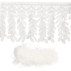 Angoily Spitzenzubehör Zum Nähen Dekorieren Band Dekoration Verzierungen Für Besatz Dekoratives Stickmaterial Nähzubehör Rüschenherstellung Damenhandwerk Milchseide Weiß