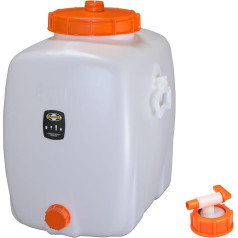 Mostfass 60 Litre with Outlet Tap NW10, Fermentation Barrel PE (60 L Oval) for Must, Wine, Cider, Juices, Mulled Wine, Drinks, Barrel Drinks Barrel Food-Safe, Plastic Fermentation Container Container