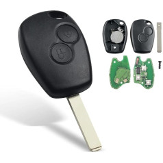 AULESSE 2 Button Car Key Shell Remote Control 433 MHz PCF7947 Chip Car Key Shell for Ren-Ault Kangoo II Clio III Duster Modus Twingo Dacia Logan