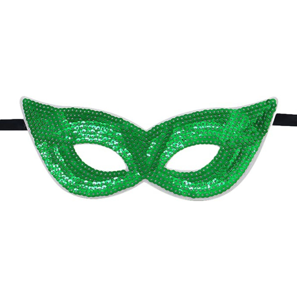 DVOFU Green Ivy Masquerade Mask Glitter Eye Mask with Sequins Men Women Photo Shoot Accessories for Cosplay Carnival Halloween Dance Party Festival