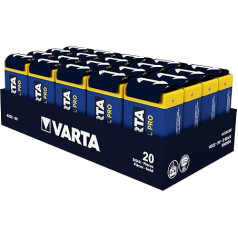 Varta 4022 Industrial alkaline block LR61 battery, 9V (pack of 20)