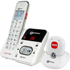 Geemarc AMPLIDECT 295 SOS-Pro cordless seniors phone answering machine, incl. Notrufsender Beleu