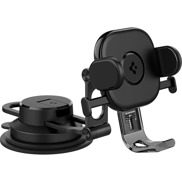 Spigen OneTap Universal Mobile Phone Holder Car Upgraded Two-Joint System Car Mobile Phone Holder Dashboard and Windscreen, Compatible with iPhone, Samsung, Pixel and Other Smartphones up to 8 Inches