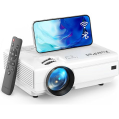 [Manual Focus] 2025 XuanPad Improved WiFi Bluetooth Mini Projector, Mini Projector HD 1080P Supported, Home Cinema Video Projector Compatible with TV Stick/HDMI/USB/AV/Laptop/iPhone/Android