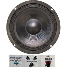 WOOFER PLUG & SOUND S-64 Speaker Mid Bass 16.50 cm 165 mm 6.5 Inch 50 Watt RMS 100 Watt Max Impedance 4 Ohm 92 dB Rigid Suspension Car Black 1 Piece + 3 Free Stickers
