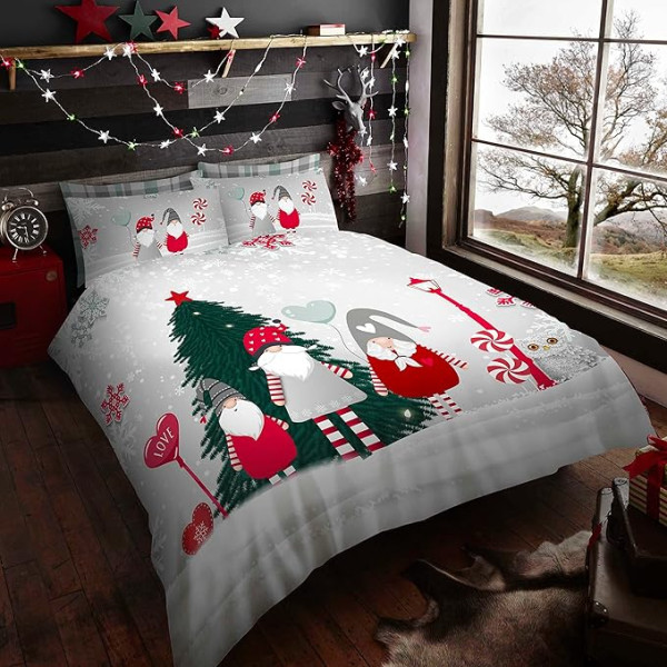 GC GAVENO CAVAILIA Easy Care Kids Duvet Cover Single Size Christmas Tree Bedding Set Cozy Bedding Set