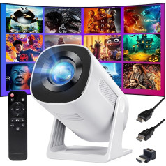 Mini Projector Mobile Phone [Car Keystone Correction] YOTON Y4 Portable Projector Bluetooth, 2025 New Full HD Video Projector for Home Cinema, 50% Zoom Outdoor Projector Compatible with HDMI/USB/Phone