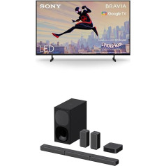 Sony BRAVIA KD-43X80L LED 4K HDR Google TV HT-S40R 5.1 Channel Soundbar, Black