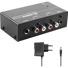 Phono Preamp, Phono Preamp for Turntables with M/M Sample Systems, Electronic Audio Stereo Phonograph Preamp, RCA Input & Output Interfaces, Phonograph Preamp