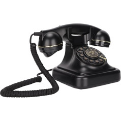 Retro Vintage Phone with Dial for Landline Old Fashioned Phones Home Phones Corded Desk Phone for Office Cafe Bar Bedroom Decoration