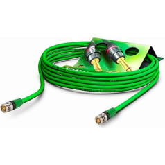 Summer Cable Video Patch Cable 6G-SDI / 4K SC Vector 0.8/3.7, BNC/BNC NBNC75BLP9X Neutrik Green (25m)