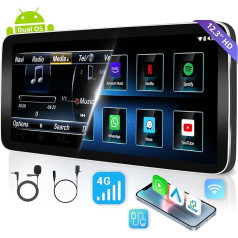 ATOTO 12.3 Inch Car Radio Wireless CarPlay and Android Car, Compatible with Mercedes Benz A-Class W176 GLA X156 NTG4.5/4.7 Radio 2013-2015, All Original Functions, GPS, AI, 4G LTE, 2 BT