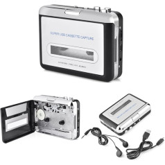 Cassette Player MP3 Converter Retro Car Reverse Cassette Player Audio Portable CD Player Converter Audio Playback Music Player with Headphone