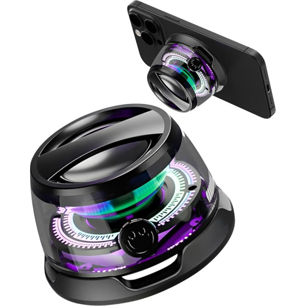 teashow Mini Magnetic Bluetooth Speaker with Lights, G200 Small Portable Wireless Phone Speaker, Waterproof Bluetooth Speaker for Shower, Bathroom, Outdoor, Travel