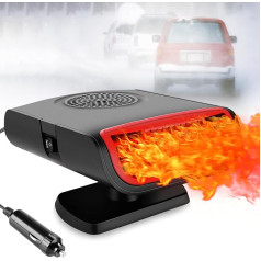 12 V Dual-Mode-Auto-Heizung & Entnebeler, 150 W schneller Windschutzscheiben-Defroster & Kühler – kompaktes Design für einfachen Anschluss des Zigarettenanzünders, Auto-Defogger 360° drehbare Heizung,