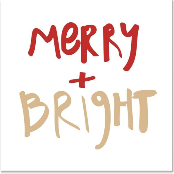 Declea Merry Bright Wooden Christmas Chalkboard Hanging or Stand Decoration for Home Party Event Design