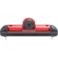 FIAT Ducato Brake Light Rear View Camera for Transporter 3Gen, Peugeot Boxer, Citroen Jumper, 170° Angle, Waterproof Night Vision Microphone, Built-in Adjustable Lens, Roof Mount Camera