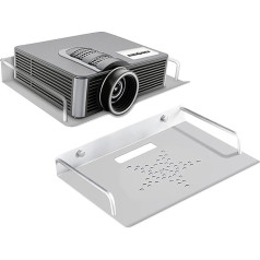 Drsn Universal Mini Wall Mount Tray 26 x 20 cm Aluminium Alloy Load Capacity 2 kg for Media Boxes, Game Consoles, Routers, Mini Projectors and Sounds