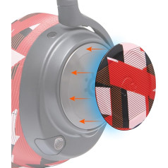 WC Side Speaker Plates for Arctis Nova Headsets Made by Wicked Cushions | Fits Arctis Nova Pro Wireless/Pro Wired/Nova 7/7X/7P | Red Prism