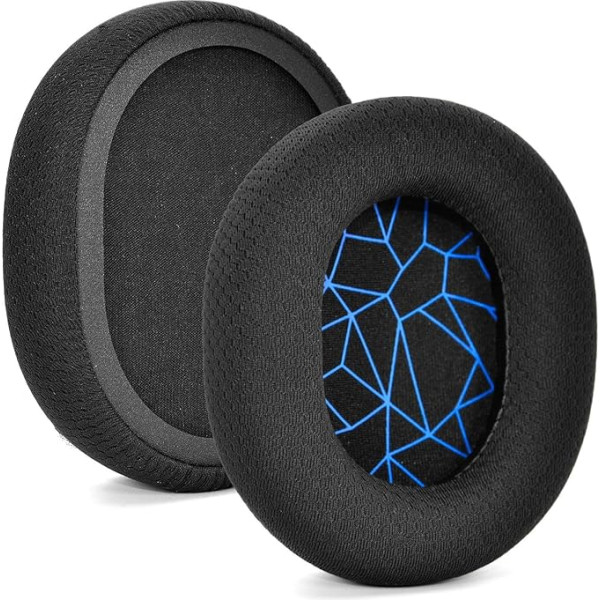 Replacement Ear Pads for Steelseries Arctis 7/Arctis 5/Arctis 3/Arctis 1/Arctis Pro Lossless Wireless Gaming Headset, Soft Memory Sponge and Breathable Mesh Ear Pads (Blue Line in