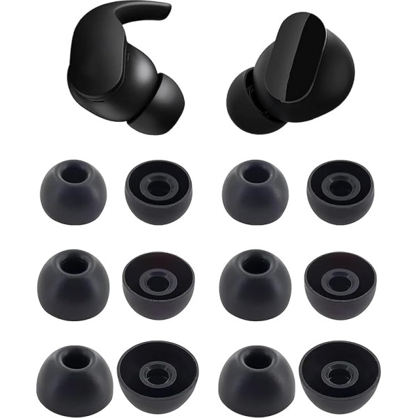 umvowuxa Replacement Eartips for Beats Studio Buds and Fit Pro Headphones - Made of Soft and Comfortable Silicone Material, Waterproof and Sweatproof - Black