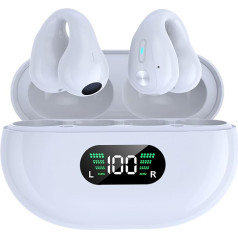 Docooler YYK-Q80 Wireless Earbuds with Ear Hook, Built-in 350mAh Battery, BT5.3 Headset with HiFi Stereo, Built-in Microphone, Headset for Workout, Black