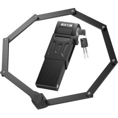 Foldable Bike Lock 130cm 8 Knots Anti-Theft Bicycle with Frame and Accessories, Folding Bike Lock for Bicycle Lock, Road Bike, Scooter Lock