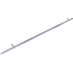 GORILLA SPORTS® Barbell Bar - Diameter 30 mm, 120 cm / 150 cm / 170 cm Length, with 2 Spring Clasps, Maximum Load 200 kg, Chrome - Barbell, Barbell, Barbell Bar