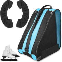 HDFCLUP Schlittschuhtaschen-Set für Schlittschuhe, Kufenschoner und Rollschuh-Tasche, Rollschuh-Zubehör, Rollschuh-Tasche für Kinder, Herren, Damen, Erwachsene