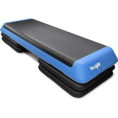 Yes4All Adjustable Aerobic Step Platform with 4 Risers Health Club Size and Additional Raising Options