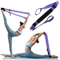 Fitness Stretch Strap - Adjustable Leg Stretch Band to Improve Body Flexibility, Premium Stretching Equipment for Exercise, Physical Therapy Rehab, Ballet Dance Gymnastics Cheerleading Training