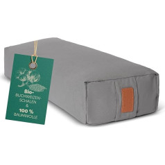 #DoYourYoga Paravati Yoga Bolster 67 cm x 13 cm Filled with Organic Spelt Husks (KBA) or Organic Buckwheat Hulls (KBA) Yoga Cushion with Washable Cover Seat Cushion & Zafu Cushion for Yin Yoga