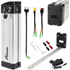 Adaluolo Ebike Battery 36V 48V 10AH-20Ah with Charger - Silverfish Electric Bicycle Lithium Battery Bicycle Replacement Battery 2 Pin / 4 Pin for E-Bike Bicycle 200W-1000W Ba-fang/Tong-Sheng and Other