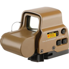 558 Holographic Sight Green/Red Dot Rifle Scope with Quick Release for 20mm Picatinny Rail Mount (TAN)