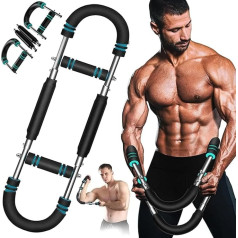 Twister Arm Trainer, Adjustable Chest Expander, Portable Forearm Strength Trainer, Upper Body Strength Trainer, Home Fitness Equipment, Chest Trainer for Men, 130-130 lbs