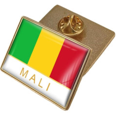 Brosche Mit Mali-Flagge – Patriotische Weltflagge, Buchstabendruck, Kunst, Neuheit, Brosche, Anstecknadel, Schnalle, Charm, Schmuck Für Frauen Und Männer, Erinnerungsstück, Geschenk