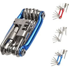 CROSSSELL Mountain Bike Accessories, Mountain Bike Tool Kit, Multitool for Bicycles with 17 Functions, Bicycle Tool, Lightweight Stainless Steel, Chain Cutting