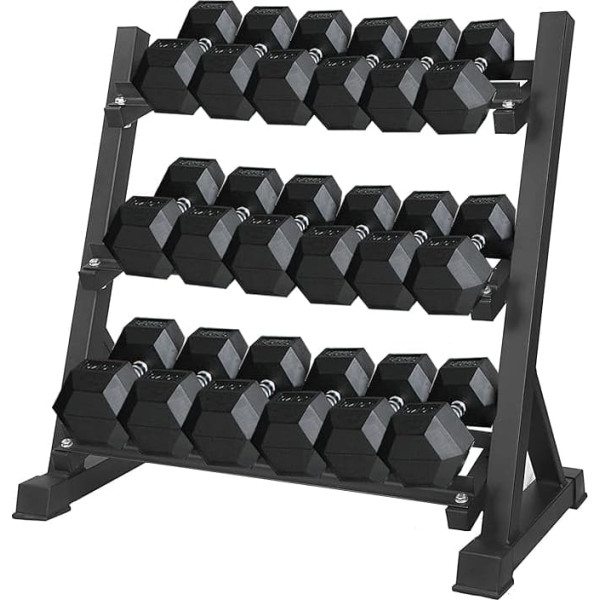 Dnkelar - Dumbbell Rack Dumbbell Rack Weight Stand Barbell Rack Barbell Stand Black