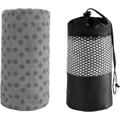 DYYEUAVT Verdickte Yogamatte Fitness Handtuch Anti-Rutsch saugfähige Gymnastikmatte Stoffunterlage for Yoga-Übungen Fitness(Grey)
