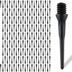 LinkVisions 2BA Thread Plastic Tip Dart Tips Soft Dart Tips Replacement Dart Accessories Black