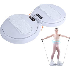kisnbld Ab Twister Board, Waist Twister Machine with Counter & Resistance Bands, Adjustable Foot Distance Waist Twisting Disc for Weight Loss, Tightening and Fitness, Core & AB Workout Disc