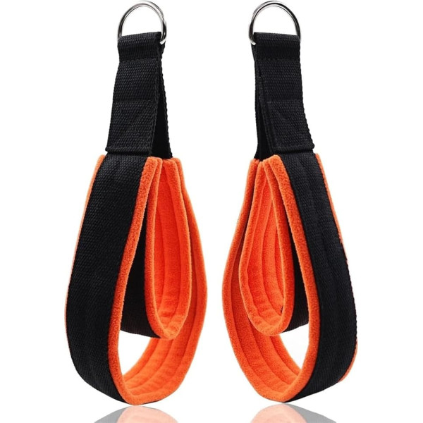 JKELPV Bauch-Übungsbrett Pilates Doppelschleife Geräte für Fitness -Gurte, Yoga -Übungszubehör für das Training für das Heim -Fitnessstudio, 1 Paar Reformer für Pilates(Black)