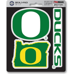 FANMATS NCAA Oregon Ducks Team Stickers, Pack of 3, Green