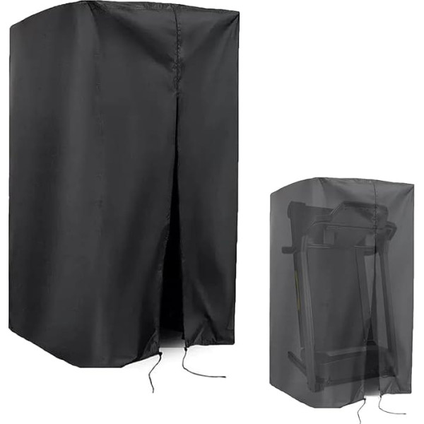 ohbien Foldable Treadmill Cover, 117 x 97 x 168 cm, Treadmill Dust Cover, Waterproof, with Zipper and Drawstring, 210D Oxford Fabric, for Running Machine, Ripstop, for Home, Gym