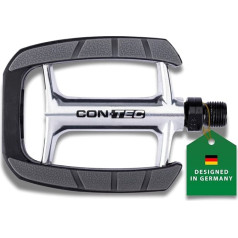 CONTEC Bicycle Pedal 1Boot, Non-Slip MTB & Trekking Pedal, Aluminium with Reflectors, CrMo Axle, for E-Bike, Road Bike, BMX, Children's Bicycle & Urban Bikes, Pair, Black, 9/16 Inch