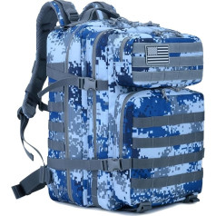 SEYATULLH Military Tactical Backpacks 45L Army Molle Daypack 3 Day Bug Out Bag for Sports Hiking Camping Mountaineering