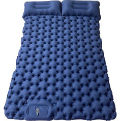 mumisuto Self-Inflating Sleeping Mat for 2 People, Larger Air Mattress Camping with Foot Press Pump & Cushion 196 x 125 x 9 cm, Ultralight Sleeping Mat for Camping, Backpacking, Hiking, Travel, Tent