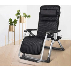 VejiA Sonnenliege Gartenstühle Klappbarer Liegestuhl Zero Gravity Home Schaukelstuhl, Klappbare Mittagspause Nickerchenbett Balkon Freizeit Rückenlehne Cooler Stuhl F