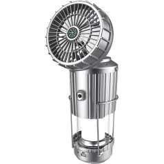 LANMOU LED Camping Lamp Solar Foldable USB Rechargeable Camping Lamps with Fan 4000 mAh Portable Outdoor Waterproof Tent Lamp with Bluetooth Speaker