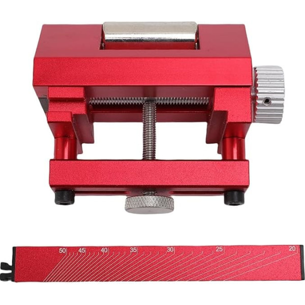 Luocute Angle Fixed Honeing Guides, Holzbearbeitungsmeißel Flugzeuge Schärfen des Jig -Kits, Langlebiges Schärfsystem mit Aluminiumlegierung für Küchenwerkzeuge, Wassersteine und (Rot)